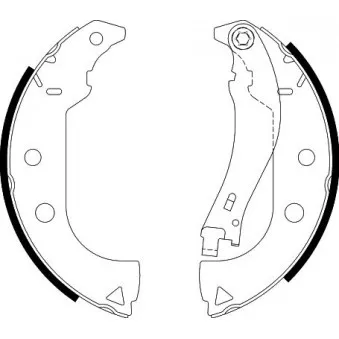 Jeu de mâchoires de frein HELLA 8DB 355 002-911
