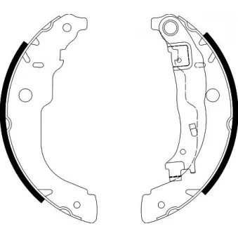 Jeu de mâchoires de frein HELLA 8DB 355 003-031