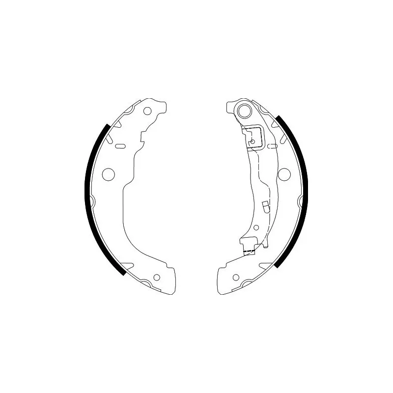 Jeu de mâchoires de frein HELLA 8DB 355 003-031