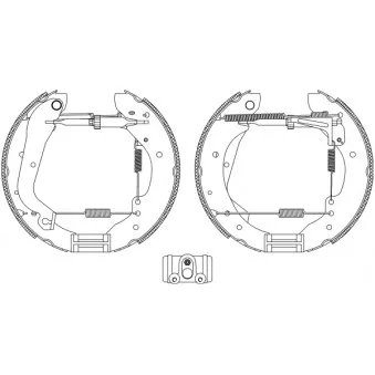 Kit de freins arrière (prémontés) HELLA 8DB 355 003-991