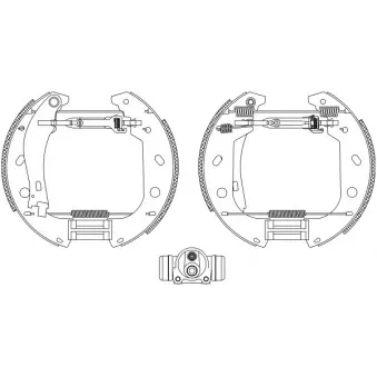Kit de freins arrière (prémontés) HELLA 8DB 355 004-471