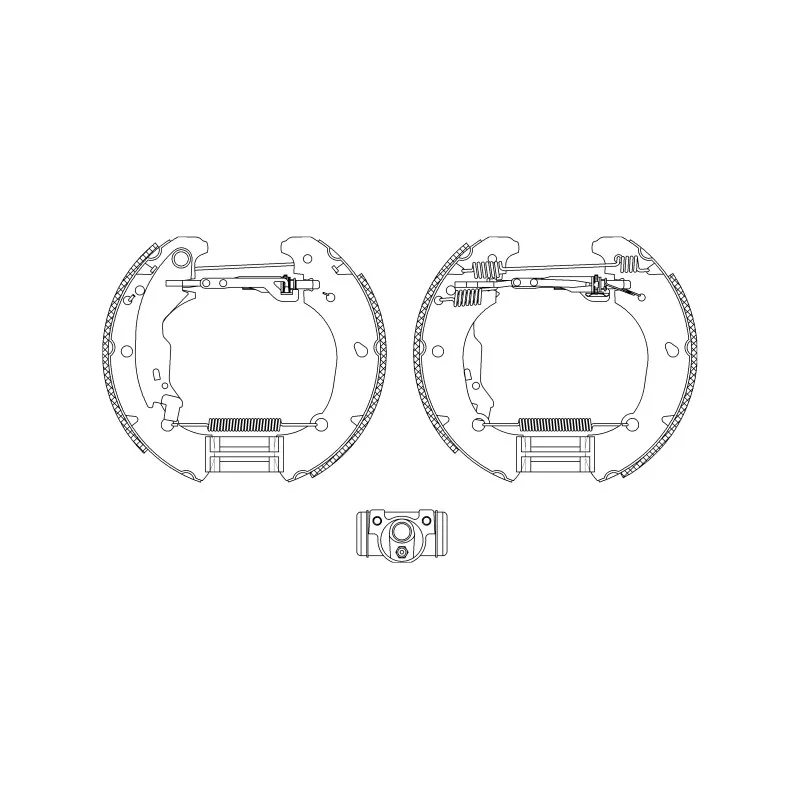 Kit de freins arrière (prémontés) HELLA 8DB 355 004-481