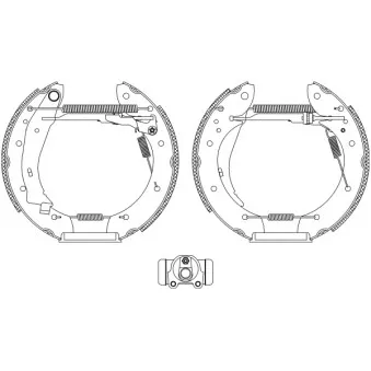 Kit de freins arrière (prémontés) HELLA 8DB 355 004-501