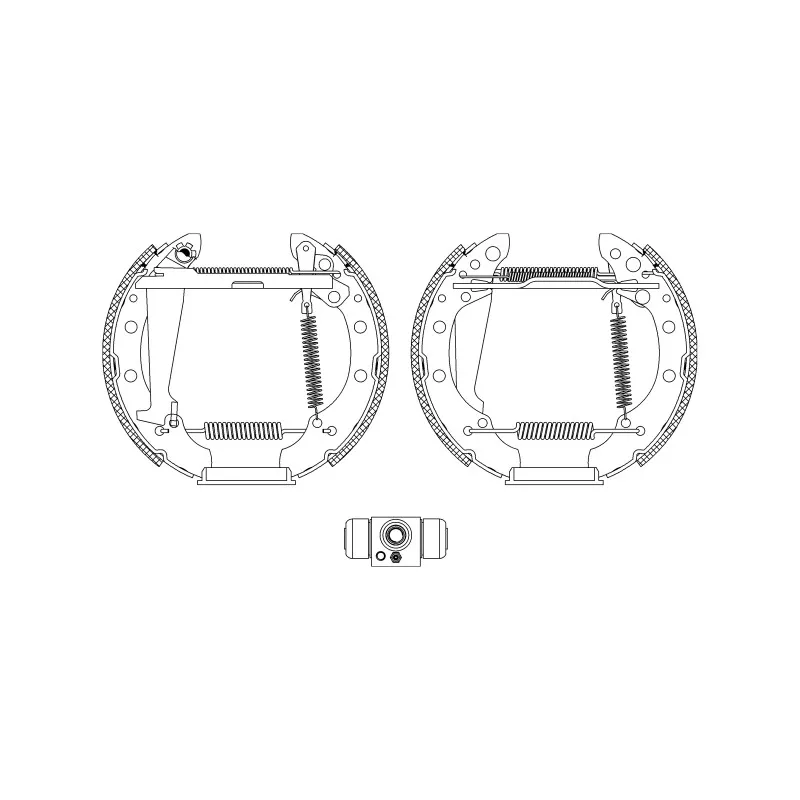 Kit de freins arrière (prémontés) HELLA 8DB 355 004-961