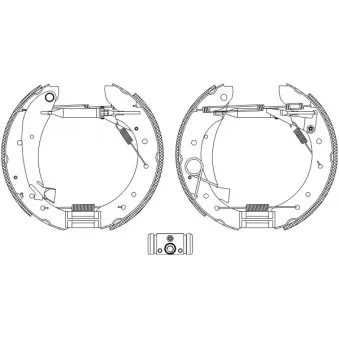 Kit de freins arrière (prémontés) HELLA 8DB 355 005-281