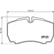 Jeu de 4 plaquettes de frein arrière HELLA 8DB 355 005-381 - Visuel 2