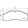 Jeu de 4 plaquettes de frein avant HELLA 8DB 355 005-401 - Visuel 2