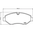 Jeu de 4 plaquettes de frein avant HELLA 8DB 355 005-511 - Visuel 2