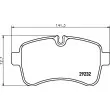 Jeu de 4 plaquettes de frein arrière HELLA 8DB 355 005-551 - Visuel 2