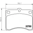 Jeu de 4 plaquettes de frein avant HELLA 8DB 355 005-671 - Visuel 2