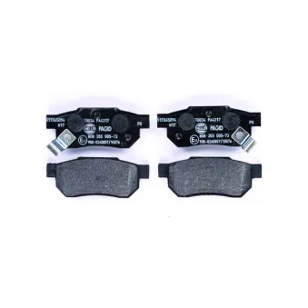 Jeu de 4 plaquettes de frein arrière HELLA 8DB 355 005-731