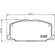 Jeu de 4 plaquettes de frein avant HELLA 8DB 355 005-771 - Visuel 2