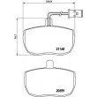 Jeu de 4 plaquettes de frein avant HELLA 8DB 355 005-831 - Visuel 2