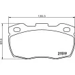Jeu de 4 plaquettes de frein avant HELLA 8DB 355 005-861 - Visuel 2