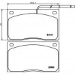 Jeu de 4 plaquettes de frein avant HELLA 8DB 355 005-931 - Visuel 2