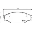 Jeu de 4 plaquettes de frein avant HELLA 8DB 355 006-121 - Visuel 2