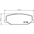 Jeu de 4 plaquettes de frein avant HELLA 8DB 355 006-161 - Visuel 2