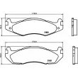 Jeu de 4 plaquettes de frein avant HELLA 8DB 355 006-371 - Visuel 2