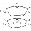 Jeu de 4 plaquettes de frein avant HELLA 8DB 355 006-511 - Visuel 2