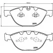 Jeu de 4 plaquettes de frein avant HELLA 8DB 355 006-551 - Visuel 2