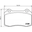 Jeu de 4 plaquettes de frein avant HELLA 8DB 355 006-591 - Visuel 2