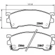 Jeu de 4 plaquettes de frein avant HELLA 8DB 355 006-621 - Visuel 2