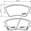 Jeu de 4 plaquettes de frein avant HELLA 8DB 355 006-671 - Visuel 2