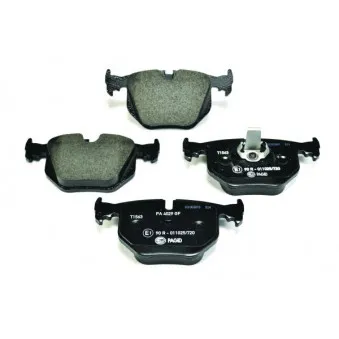 Jeu de 4 plaquettes de frein arrière HELLA 8DB 355 006-691