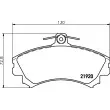Jeu de 4 plaquettes de frein avant HELLA 8DB 355 006-701 - Visuel 2