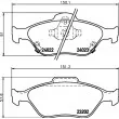 Jeu de 4 plaquettes de frein avant HELLA 8DB 355 006-721 - Visuel 2