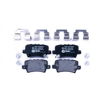 Jeu de 4 plaquettes de frein arrière HELLA 8DB 355 006-751