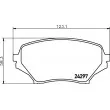 Jeu de 4 plaquettes de frein avant HELLA 8DB 355 006-771 - Visuel 2