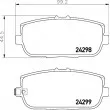 Jeu de 4 plaquettes de frein arrière HELLA 8DB 355 006-781 - Visuel 2