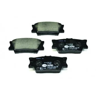 Jeu de 4 plaquettes de frein arrière HELLA 8DB 355 006-881