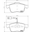 Jeu de 4 plaquettes de frein avant HELLA 8DB 355 006-901 - Visuel 2