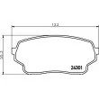 Jeu de 4 plaquettes de frein avant HELLA 8DB 355 006-941 - Visuel 2