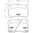 Jeu de 4 plaquettes de frein arrière HELLA 8DB 355 006-971 - Visuel 2
