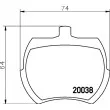 Jeu de 4 plaquettes de frein avant HELLA 8DB 355 007-081 - Visuel 2