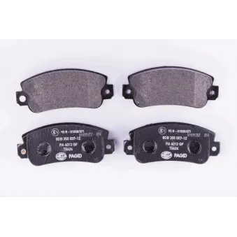 Jeu de 4 plaquettes de frein avant HELLA 8DB 355 007-121