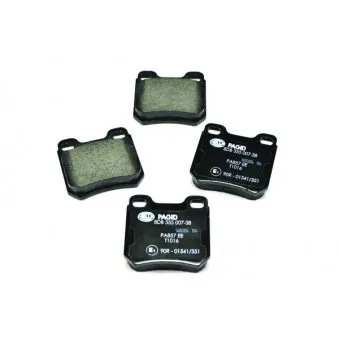 Jeu de 4 plaquettes de frein arrière HELLA 8DB 355 007-381