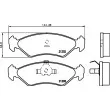Jeu de 4 plaquettes de frein avant HELLA 8DB 355 007-391 - Visuel 2