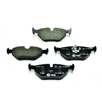 Jeu de 4 plaquettes de frein arrière HELLA 8DB 355 007-421