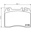 Jeu de 4 plaquettes de frein avant HELLA 8DB 355 007-471 - Visuel 2