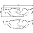 Jeu de 4 plaquettes de frein arrière HELLA 8DB 355 007-521 - Visuel 2