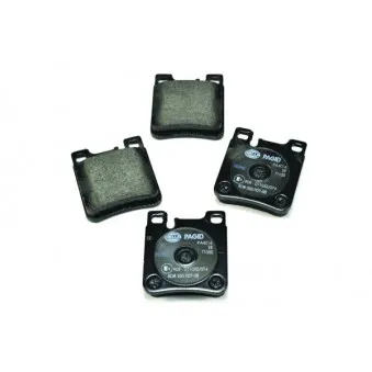 Jeu de 4 plaquettes de frein arrière HELLA 8DB 355 007-581