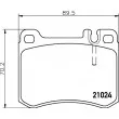 Jeu de 4 plaquettes de frein avant HELLA 8DB 355 007-611 - Visuel 2