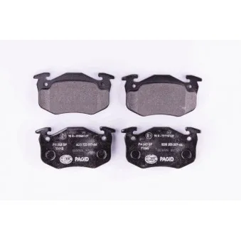 Jeu de 4 plaquettes de frein avant HELLA 8DB 355 007-661