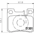 Jeu de 4 plaquettes de frein arrière HELLA 8DB 355 007-671 - Visuel 2
