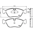 Jeu de 4 plaquettes de frein avant HELLA 8DB 355 007-721 - Visuel 2