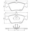 Jeu de 4 plaquettes de frein avant HELLA 8DB 355 007-831 - Visuel 2